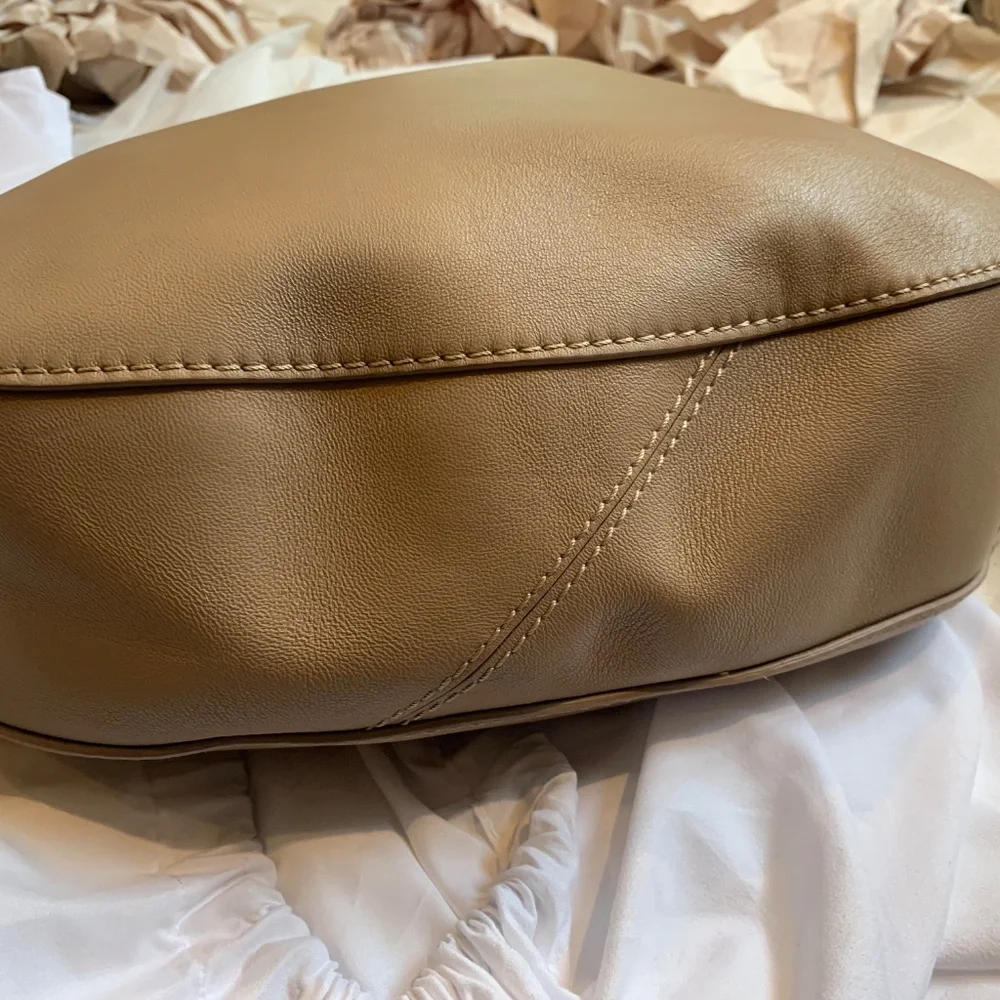 Jimmy Choo Tan Nappa Leather Hobo Handbag